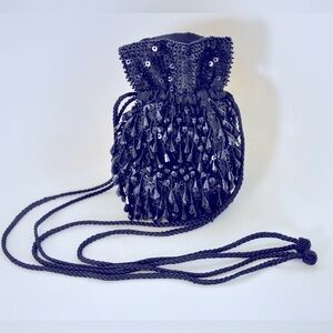 Maggie Noire Lancôme Black Beaded evening bag